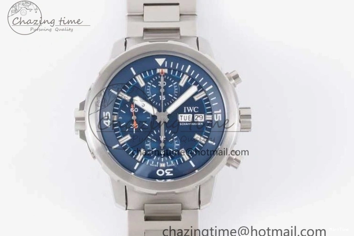 MIROTIME 0427 Aquatimer Chrono SS V6SF 1:1 Best Edition Blue Dial on SS Bracelet A Modern 7032